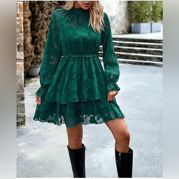 New Cute Medium Fall Lacey Dress - Picture 1 of 5